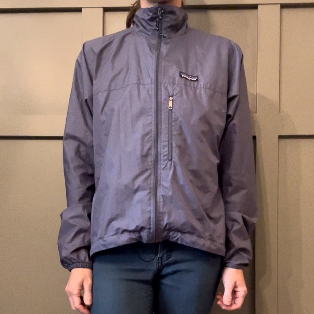 Patagonia Velocity Shell Jacket Lightweight Packable Windbreaker Rain Coat Small